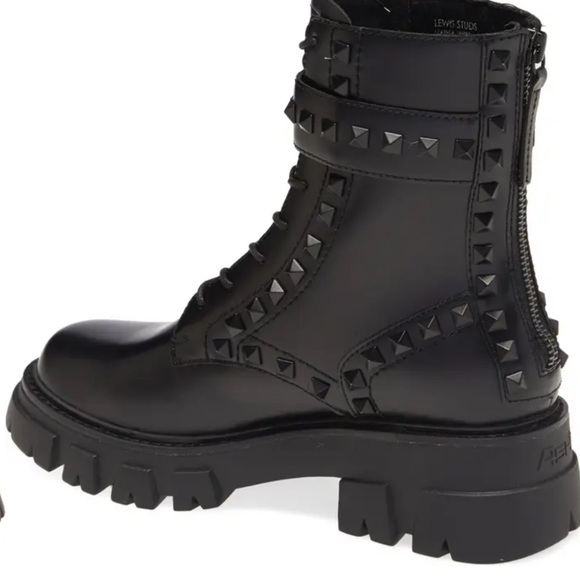 Ash Lewis Studded Platform Combat Boots 